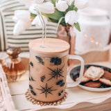 Bookmas Glass Mug Tumbler WITH STRAW Drinkware