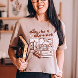 Books & Brunch Crop Tee - Shirt