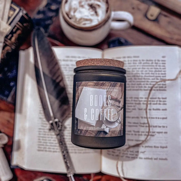 Books & Coffee Candle Candles