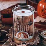 Books & Pumpkin Coffee Candle Candles