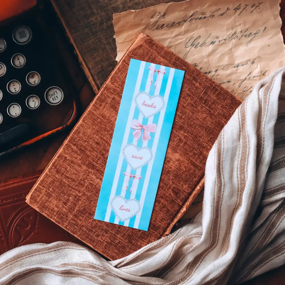 Books Save Lives Bookmark Bookmarks