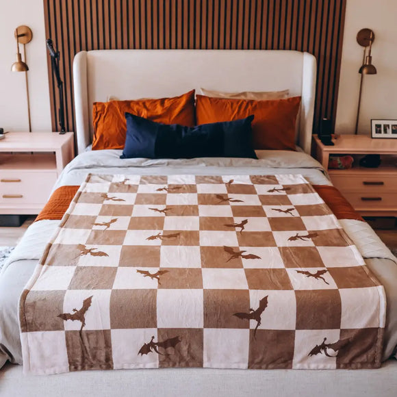 Checker Dragon Blanket Home