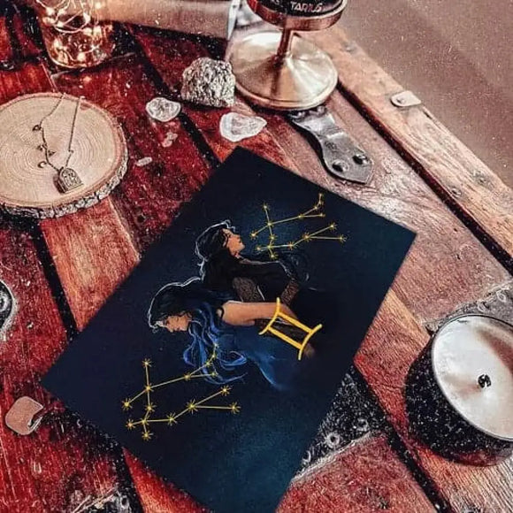 Collectible Gemini Zodiac Print Art Prints
