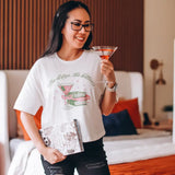 Dirty Books & Martinis Crop Tee Shirt