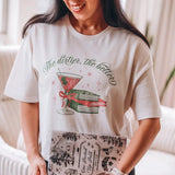 Dirty Books & Martinis Crop Tee Shirt
