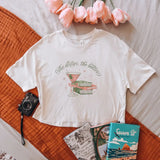 Dirty Books & Martinis Crop Tee Shirt