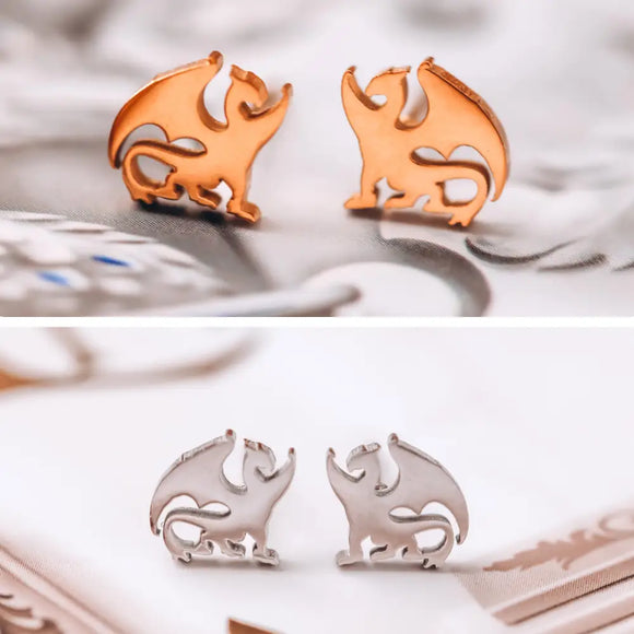 Dragon Stainless Steel Stud Earrings jewelry