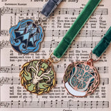 Fantastical Crests Inspired Literary Leadlight Bookmarks Bookmarks