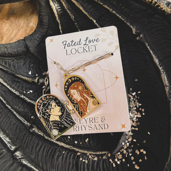 Feyre & Rhysand Couple Enamel Locket Necklace