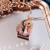 Feyre & Rhysand Couple Enamel Locket Necklace - jewelry