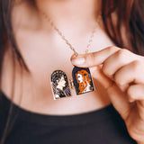 Feyre & Rhysand Couple Enamel Locket Necklace - jewelry