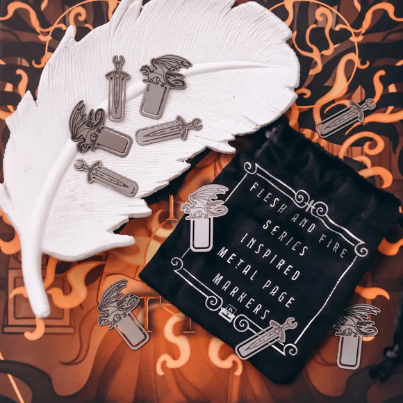 Flesh and Fire Series Inspired Metal Page Markers Bookmarks