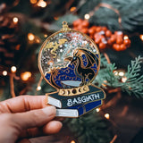 Fourth Wing Inspired Enamel Snow Globe Ornament Home