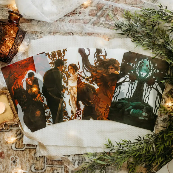 From Blood and Ash Page Overlay Set of 4 Art Prints