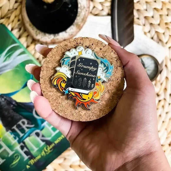 Grumpy Sunshine Trope Enamel Pin Enamel Pins