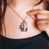 Hades & Persephone Couple Enamel Locket Necklace