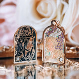 Hades & Persephone Couple Enamel Locket Necklace