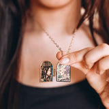 Hades & Persephone Couple Enamel Locket Necklace