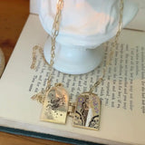 Hades & Persephone Couple Enamel Locket Necklace