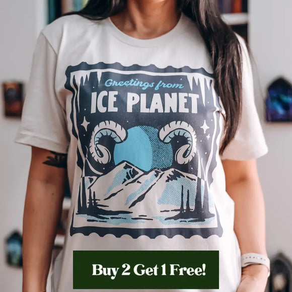 Ice Planet Barbarian Inspired Tee Shirt