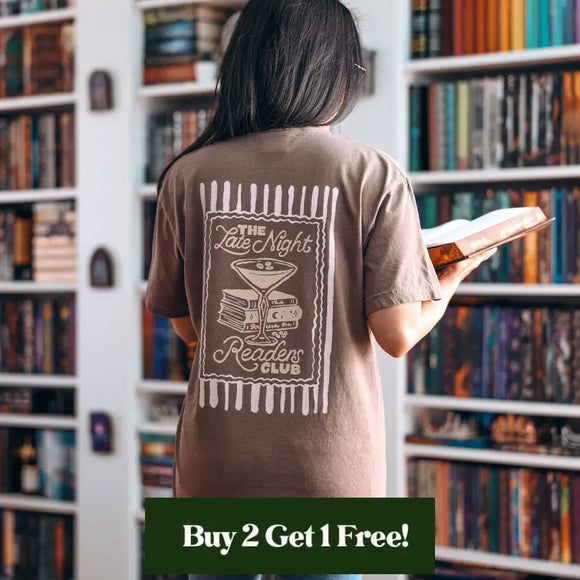 Late Night Reader Heavy Weight Tee Shirt