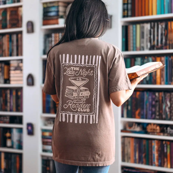 Late Night Reader Heavy Weight Tee Shirt