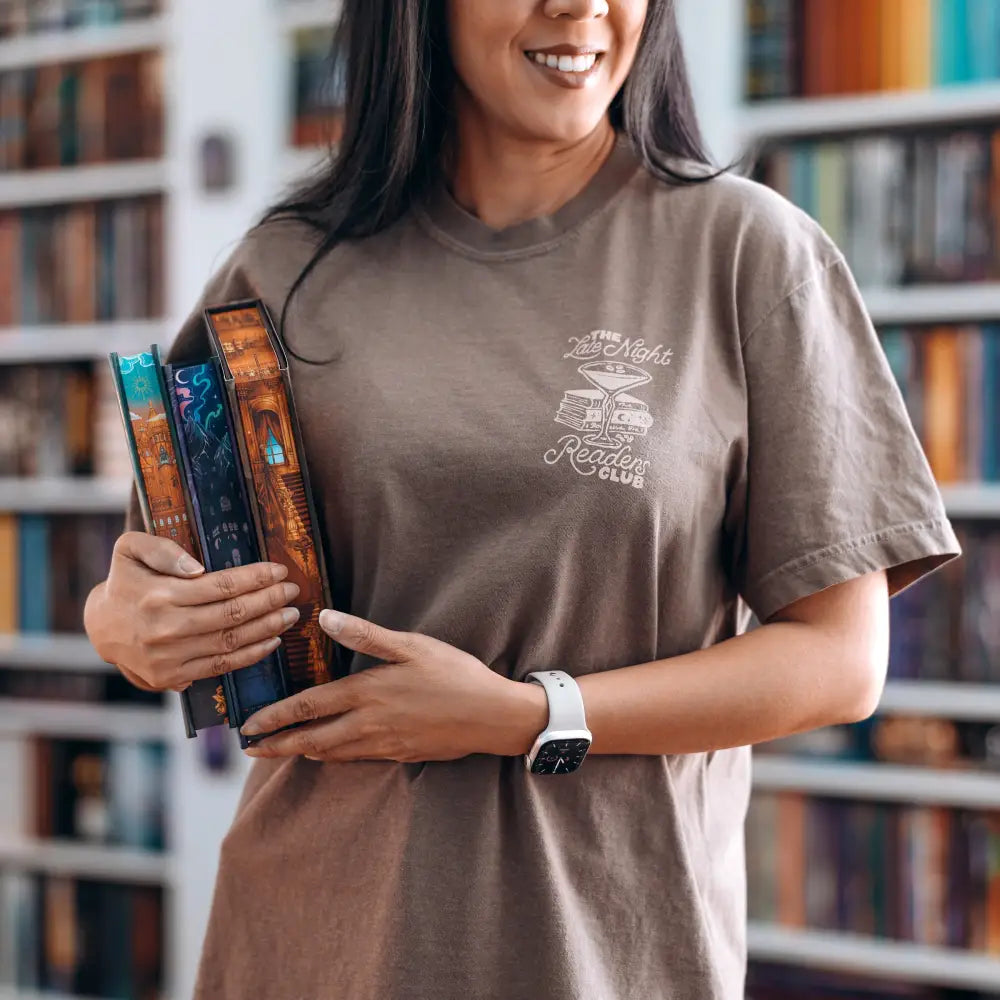 Late Night Reader Heavy Weight Tee