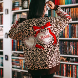 MEMBERS FIRST: Leopard Reader Cardigan Hoodie