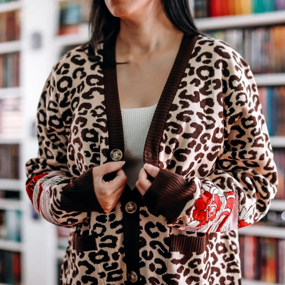 Leopard Reader Cardigan