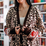 MEMBERS FIRST: Leopard Reader Cardigan Hoodie