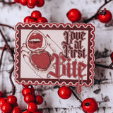 Love at First Bite Stamp Sticker - Stickers