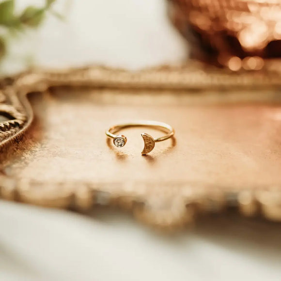 Lunar Adjustable Ring Gold