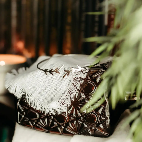 Minimalist Leaf Cuff Bracelet