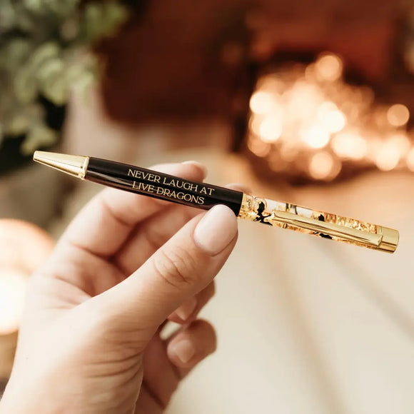 Never Laugh at Live Dragons Pen stationary