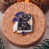 Only One Bed Trope Enamel Pin - YA - Purple - Pins & Patches