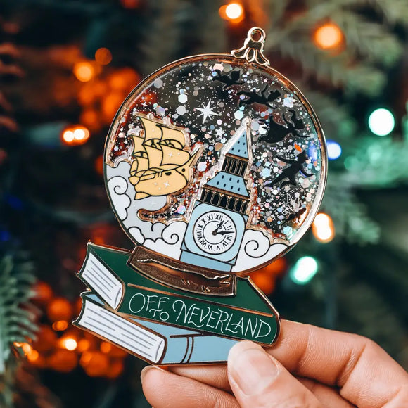 Peter Pan Inspired Snow Globe Ornament Home