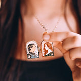 Poppy & Casteel Couple Enamel Locket Necklace
