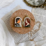 Poppy & Casteel Couple Enamel Locket Necklace