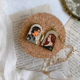 Poppy & Casteel Couple Enamel Locket Necklace