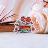Pride Book Stack Vinyl Sticker Rainbow