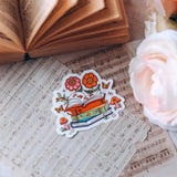 Pride Book Stack Vinyl Sticker Rainbow