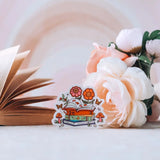 Pride Book Stack Vinyl Sticker Rainbow