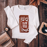 Slow Burn Matchbook Long Sleeve Baby Tee Shirt