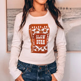 Slow Burn Matchbook Long Sleeve Baby Tee Shirt