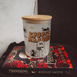 Spooky Reader Glass Mug Tumbler WITH STRAW Drinkware