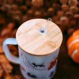 Spooky Reader Glass Mug Tumbler - WITH STRAW - Drinkware