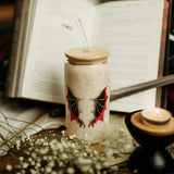 The Serpent and the Wings of Night Inspired Glass Luxe Tumbler Glass Tumbler With Lid & Straw Drinkware