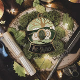 Lord of the Rings Inspired: The Shire Snow Globe Enamel Ornament Home