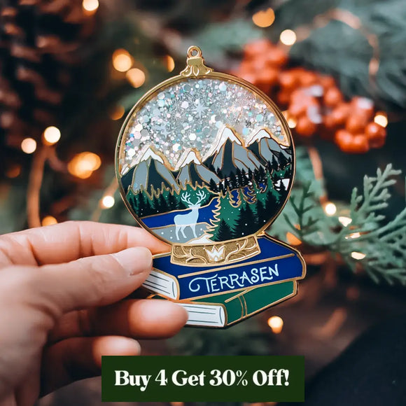 Throne of Glass Inspired Enamel Snow Globe Ornament Home