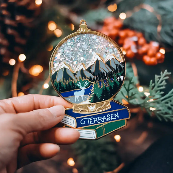 Throne of Glass Inspired Enamel Snow Globe Ornament Home